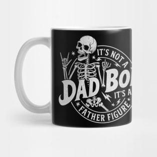 It's Not a Dad Bod It's a Father Figure Funny Skeleton Retro Dad Gift Mug